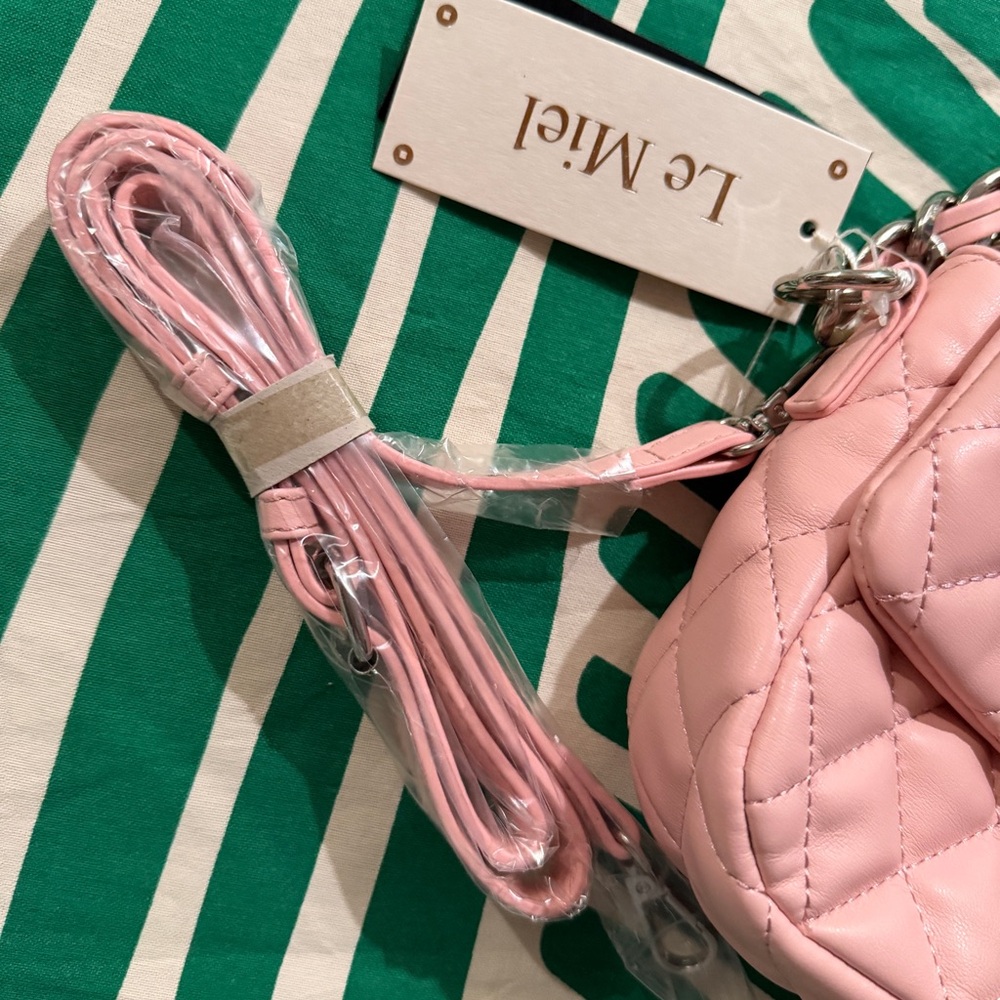 Pink Quilted Women's Bag / Le Miel - Picture 3 of 8